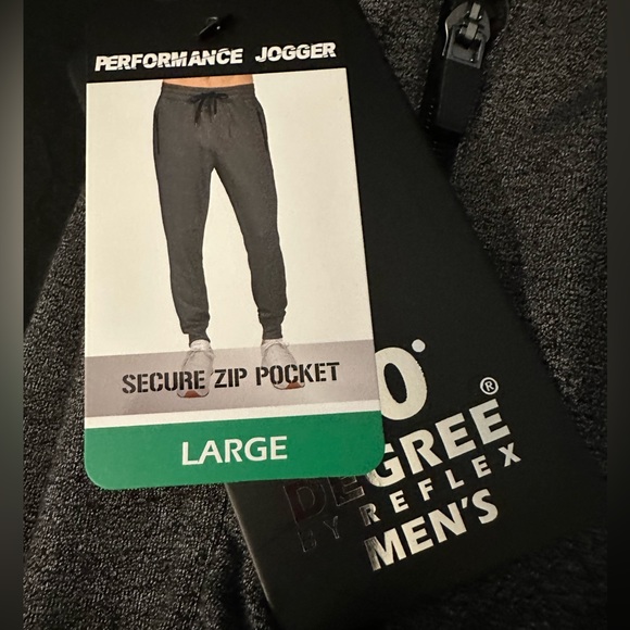 90 DEGREE BY REFLEX MEN'S PERFORMANCE JOGGER SIZE LARGE COLOR: HTR.CHARCOAL - Picture 9 of 10